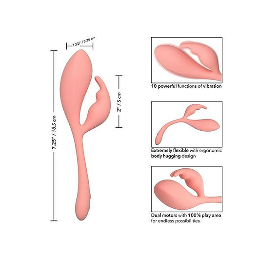 Elle Liquid Silicone Bunny Rabbit Massager by CalExotics - Rabbit Vibrators