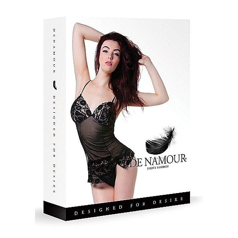 De Namour Black Babydoll & G-String by Shots Toys - Babydolls and Chemises
