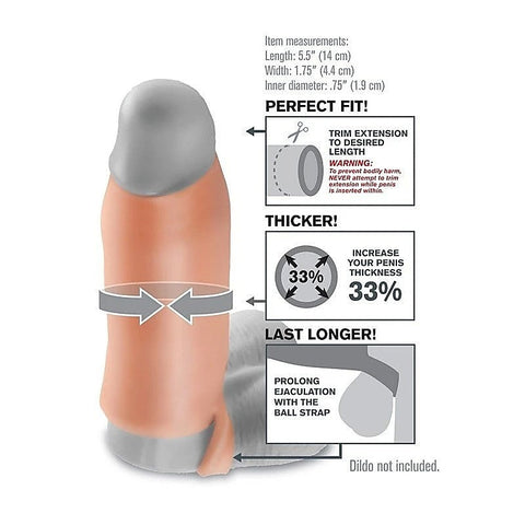 Fantasy X-Tensions Real Feel 5.5" Cock Enhancer - Pumps, Extenders and Sleeves