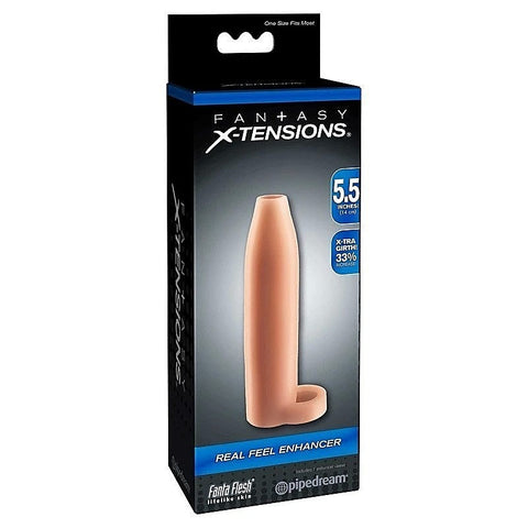 Fantasy X-Tensions Real Feel 5.5" Cock Enhancer - Pumps, Extenders and Sleeves