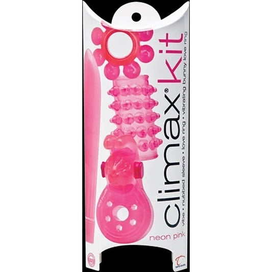 Climax Pink Silicone Penis Sleeve Kit by Topco - Pumps, Extenders and Sleeves