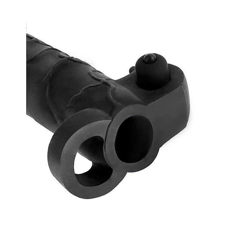 Fantasy X-Tensions Vibrating Real Feel 2 Inch Cock Extension - Pumps, Extenders and Sleeves