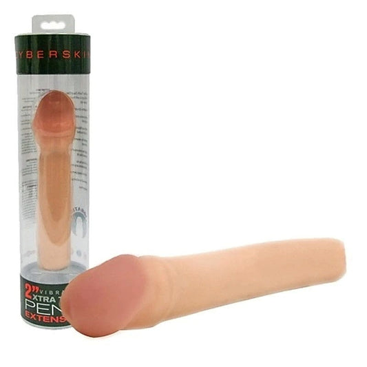 CyberSkin 2 Inch Xtra Thick Vibrating Transformer Penis - Pumps, Extenders and Sleeves