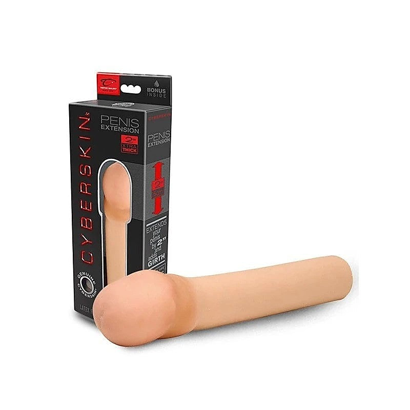 CyberSkin 2 Inch Xtra Thick Vibrating Transformer Penis - Pumps, Extenders and Sleeves