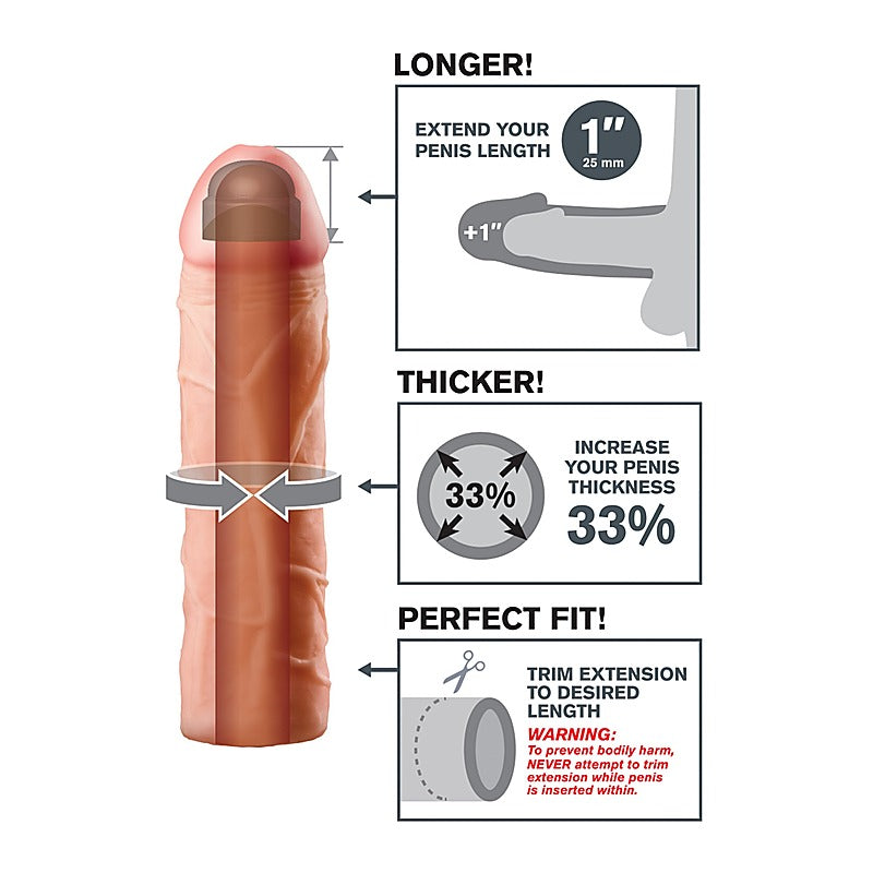 Fantasy X-Tensions Perfect Penis Extension - Penis Sleeves and Extenders
