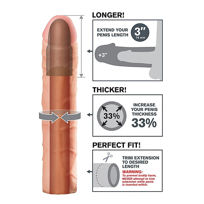 Fantasy X-Tensions Perfect Penis Extension - Penis Sleeves and Extenders