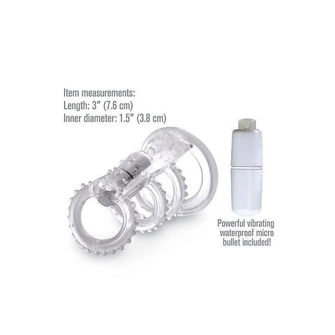 Fantasy X-Tensions Vibrating Cock Cage by Pipedream Products - Pumps, Extenders and Sleeves