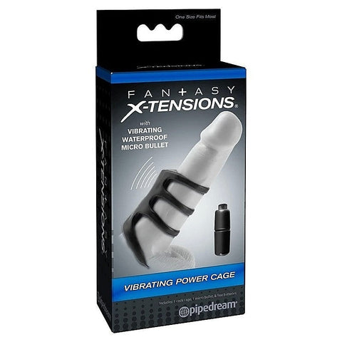 Fantasy X-Tensions Vibrating Power Mens Cock Cage - Pumps, Extenders and Sleeves