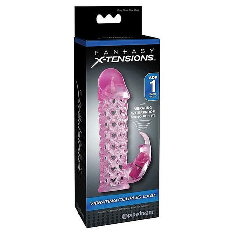 Fantasy X-Tensions Vibrating Couples Cock Cage - Pumps, Extenders and Sleeves