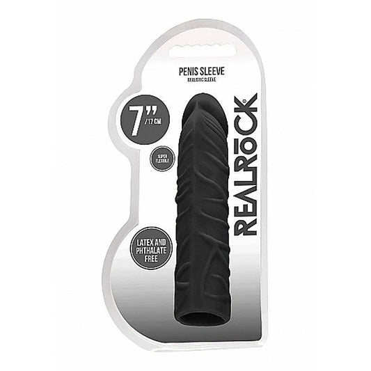 Realrock Skin Penis Sleeve 7 Inch by Shots Toys - Penis Sleeves and Extenders