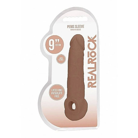 Realrock Skin Penis Sleeve 9 Inch by Shots Toys - Penis Sleeves and Extenders