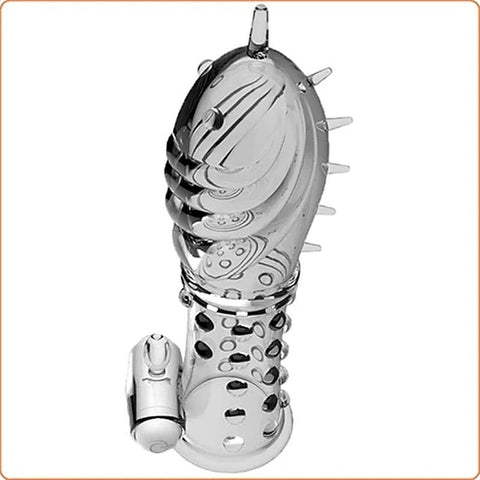 BDStyle Sensual Bliss Vibrating Crystal Penis Sleeve with Battery Power - Pumps, Extenders and Sleeves