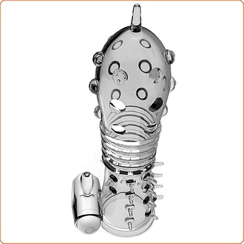 BDStyle Scorpion Vibration Crystal Penis Sleeve with Built In Bullet Vibrator - Pumps, Extenders and Sleeves