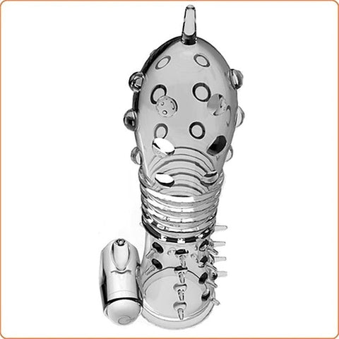 BDStyle Scorpion Vibration Crystal Penis Sleeve with Built In Bullet Vibrator - Pumps, Extenders and Sleeves