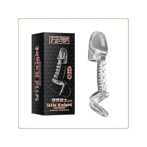 BDStyle Warrion Glans Sleeve With Ball Ring Vibrating Textured Cock Ring