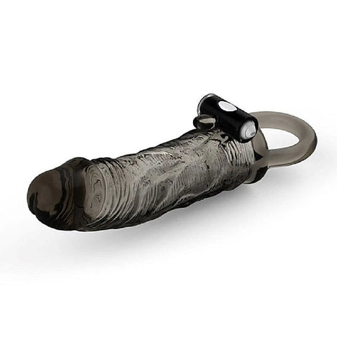 Black Warrior Veiny Vibrating Penis Sleeve by BDStyle - Pumps, Extenders and Sleeves