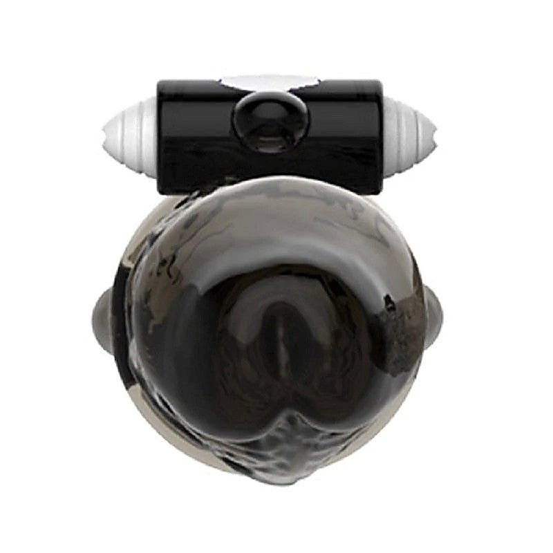 Black Warrior Thick Head Vibrating Penis Sleeve by BDStyle - Pumps, Extenders and Sleeves