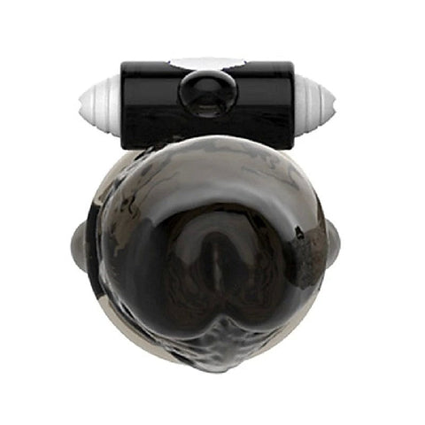 Black Warrior Thick Head Vibrating Penis Sleeve by BDStyle - Pumps, Extenders and Sleeves