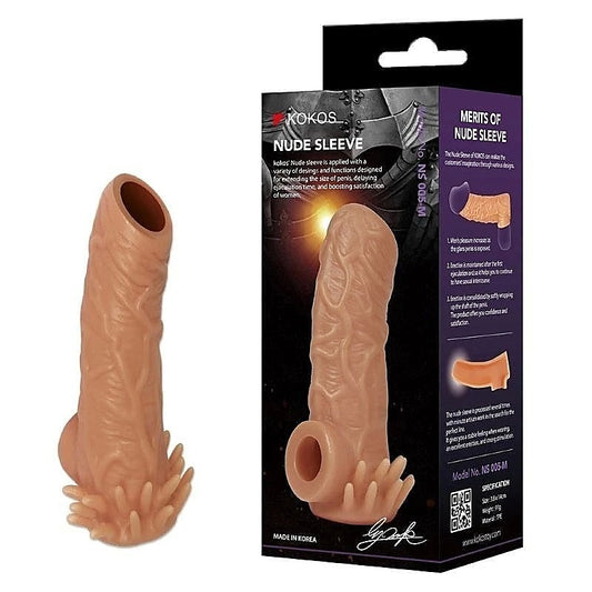 Nude Penis Enlargement Cock Sleeve 5 Medium by Kokos - Pumps, Extenders and Sleeves