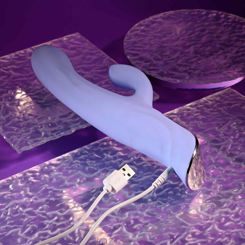 Evolved Lavender Love USB Soft Touch Rabbit Vibrator - Rabbit Vibrators