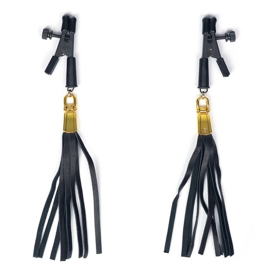 Alligator Tip Clamp - Leatherette Tassels - - Nipple and Clit Clamps