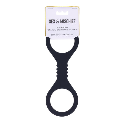 Sex & Mischief Shadow Silicone Wrist Cuffs Black - Cuffs And Restraints