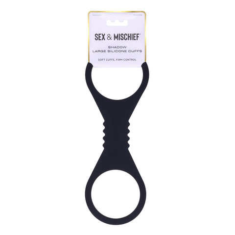 Sex & Mischief Shadow Silicone Wrist Cuffs Black - Cuffs And Restraints