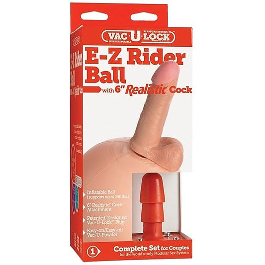 E-Z Rider With Vac-U-Lock 6" Realistic by Doc Johnson - Strap On Sextoys