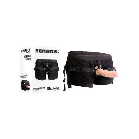 Realrock Boxer With Harness by Shots Toys - Strap On Sextoys