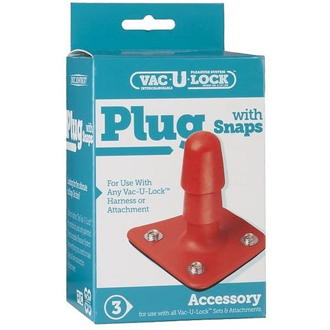 Vac-U-Lock Plug With Snaps by Doc Johnson - Strap On Sextoys