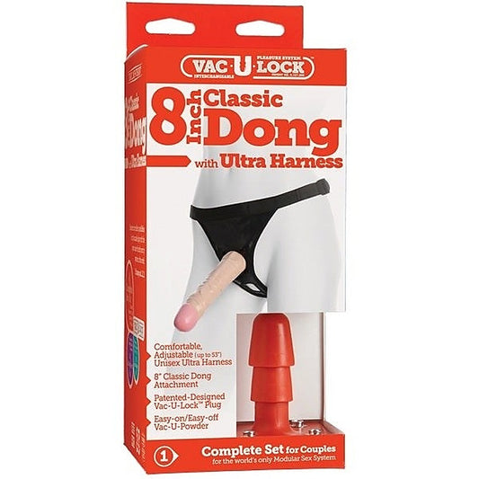 Vac-U-Lock 8 Classic Ultra Harness with Dong - Strap On Sextoys