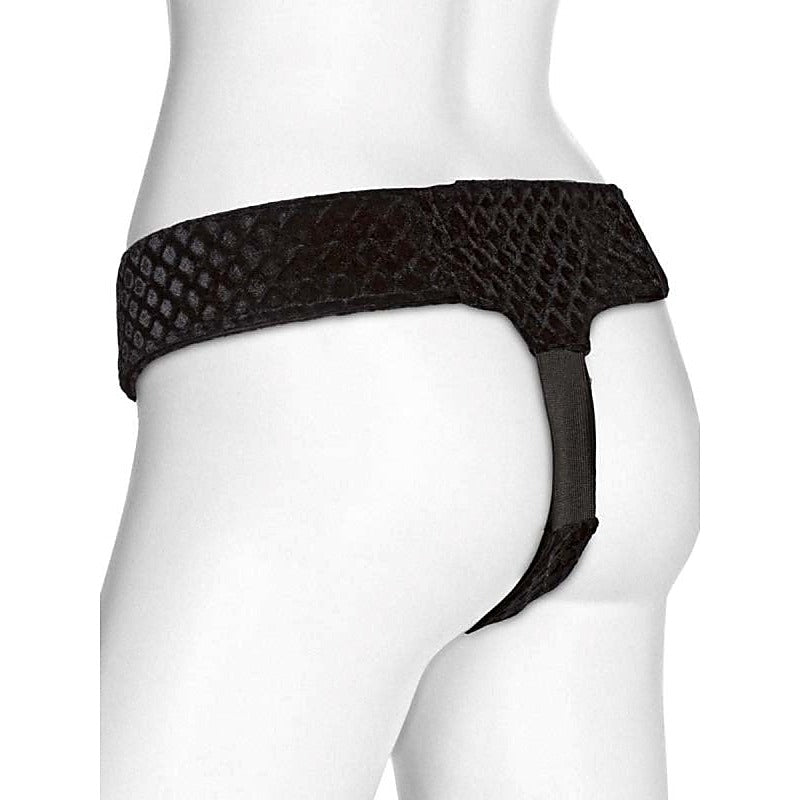 EZ Rider Thong Velvet Harness by Doc Johnson - Strap On Sextoys