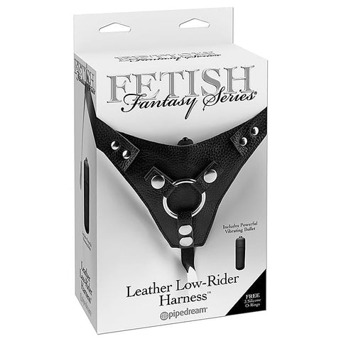Fetish Fantasy Leather Low-Rider Strap On Harness - Strap On Sextoys