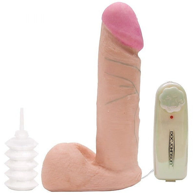Vac-U-Lock Vibrating 6" UR3 Cock by Doc Johnson - Strap On Sextoys