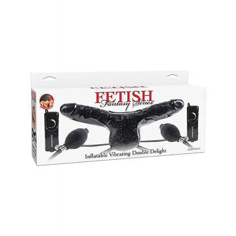 Fetish Fantasy Inflatable Vibrating Double Delight Strap-On - Strap On Sextoys