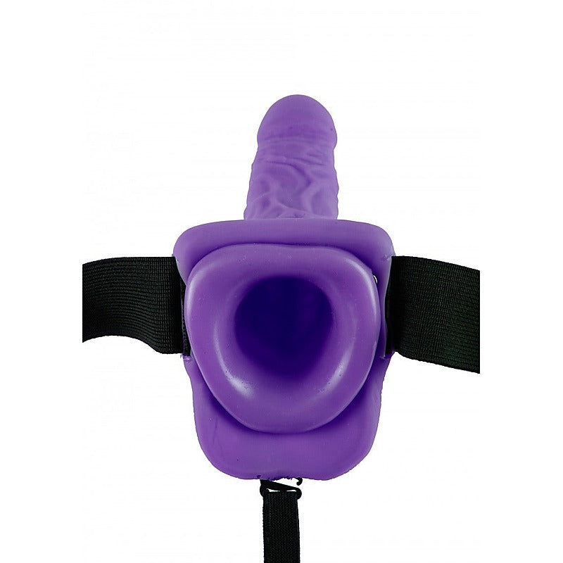 Fetish Fantasy Series 7 Inch Hollow Strap-On Dong with Balls - Rabbit Vibrators