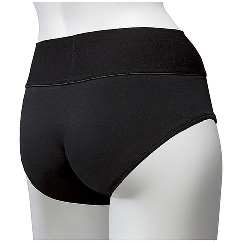 Panty Harness Plug Briefs S/M Black by Doc Johnson - Strap On Sextoys