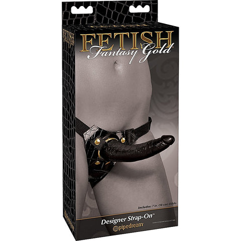 Fetish Fantasy Gold Designer Strap-On Dildo - Strap On Sextoys