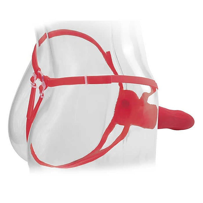 Fetish Fantasy Elite 9 Inch Vibrating Hollow Strap-On Dildo - Strap On Sextoys