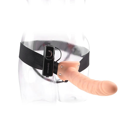 Fetish Fantasy 8 Inch Vibrating Hollow Strap-On Dildo - Strap On Sextoys