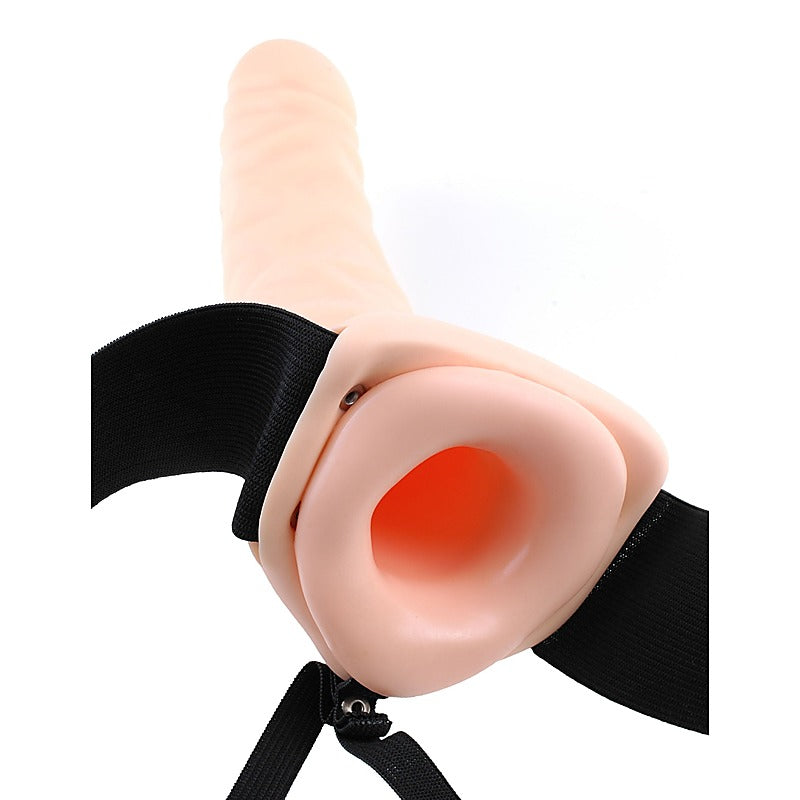 Fetish Fantasy 8 Inch Vibrating Hollow Strap-On Dildo - Strap On Sextoys