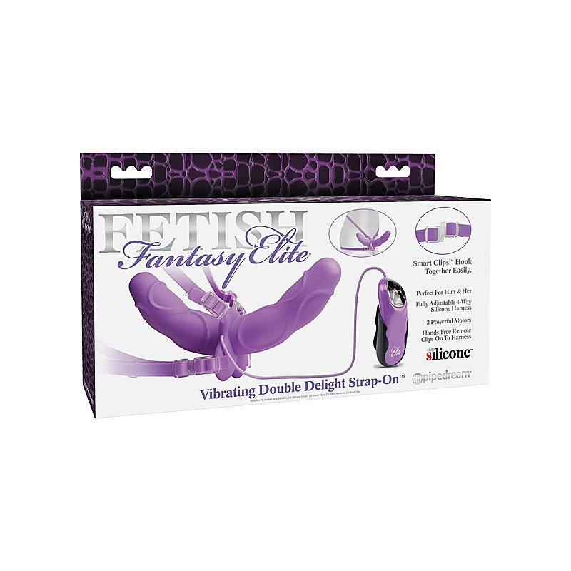 Fetish Fantasy Vibrating Double Delight Realistic Dildo - Strap On Sextoys