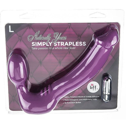Simply Strapless Vibrating Silicone Strap-On Large - Strap On Sextoys