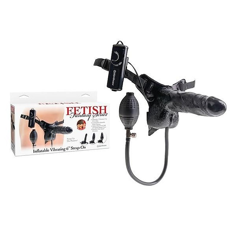 Fetish Fantasy Inflatable Vibrating 6 Inch Strap-On Dildo - Strap On Sextoys