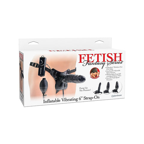 Fetish Fantasy Inflatable Vibrating 6 Inch Strap-On Dildo - Strap On Sextoys