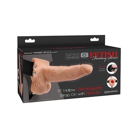 Fetish Fantasy 6 Inch Rechargeable Hollow Strap-On - Strap On Sextoys