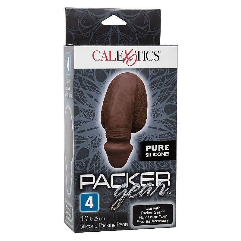 Packer Gear Silicone Penis Black - Strap On Sextoys