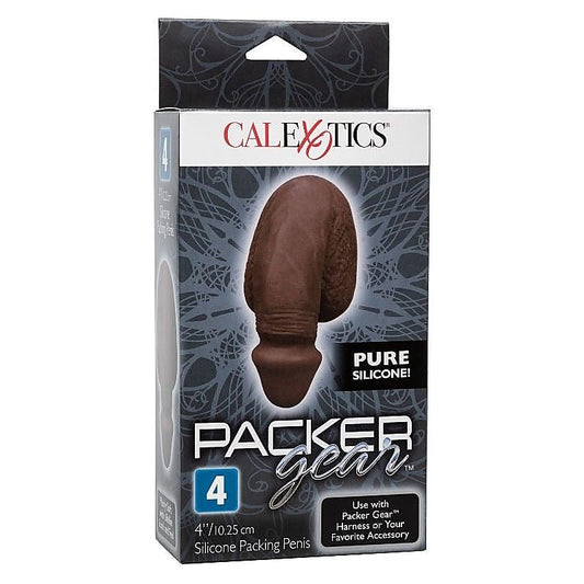 Packer Gear Silicone Penis Black - Strap On Sextoys