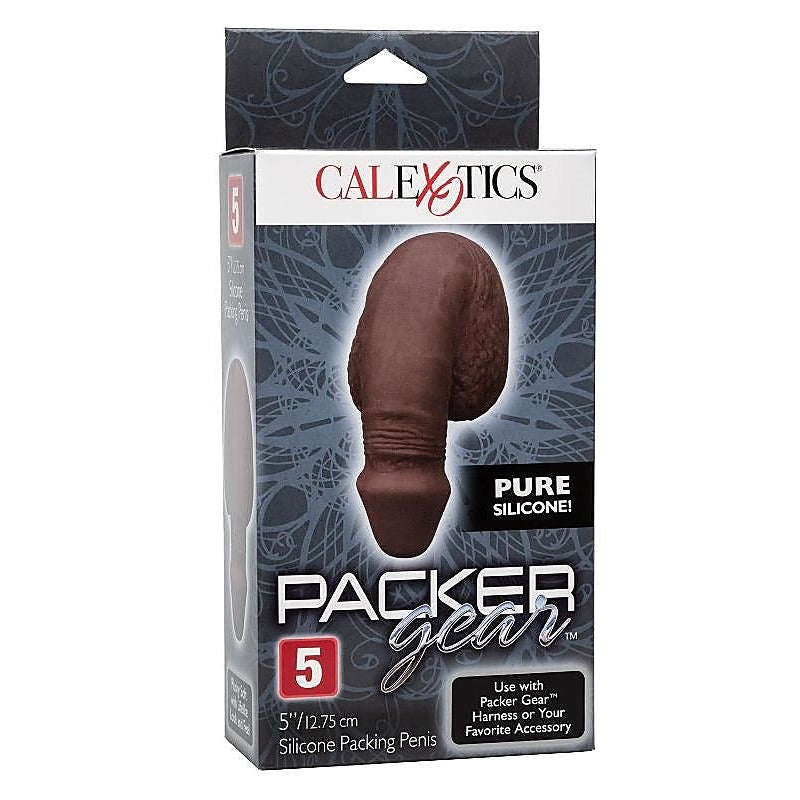 Packer Gear Silicone Penis Black - Strap On Sextoys