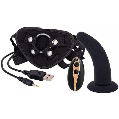 Vibration Dildo Strap-On with Remote Control - Strap On Sextoys